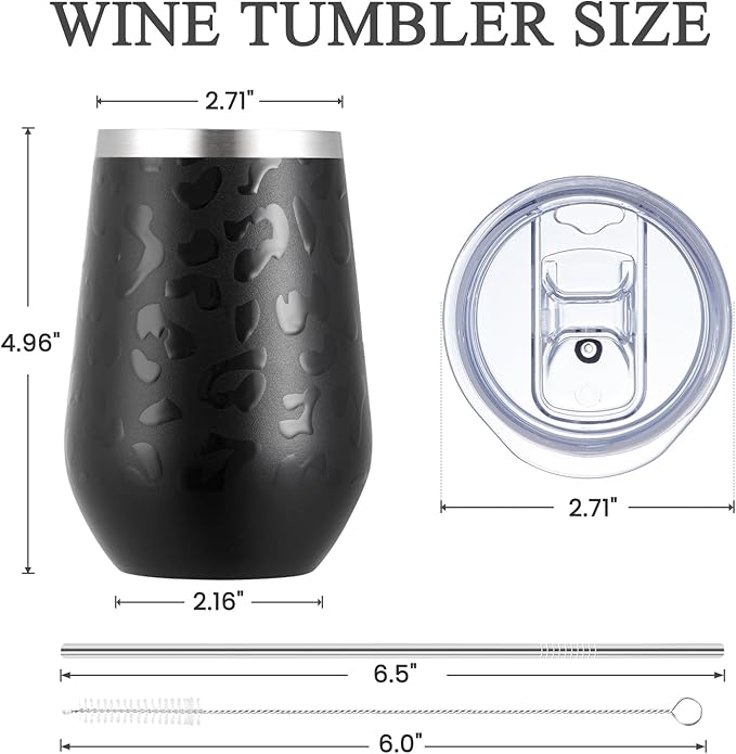MEWAY 12oz Insulated Wine Tumbler Set of 8 - Image 6