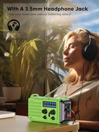 Raynic Weather Radio, 5000mAh/18500mWh Solar Hand Crank Emergency Radio - Image 6