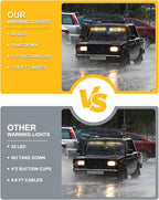 HLauto 604N Emergency Dash Strobe Lights: 2x16.8 inch Amber White Security - Image 8