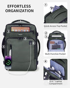 ECOHUB 17" Small Travel Backpack, United Airlines Personal Item Bag 17x10x9 - Image 4