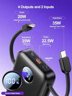 Aioneus Portable Charger, 35W PD Fast Charging Power Bank 20000mAh, Battery Pack - Image 5