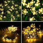ITICdecor Solar Flower String Lights Outdoor Waterproof 50 LED Fairy Light - Image 4
