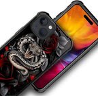 for iPhone 15 Case, Entwined Rose Snake Pattern Graphic Design Girl Boy Soft - Image 4
