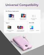 VEGER Portable Charger with Built-in AC Plug and Cables, All in One 10000mAh - Image 6