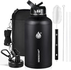 Insulated Water Bottle 64 oz, Triple Wall Vacuum Stainless Steel Water Bottles by Sendestar