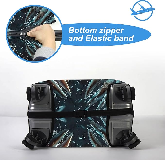 Luggage Cover Protector for 22-24 Inch Suitcases, TSA Approved Elastic Travel - Image 5