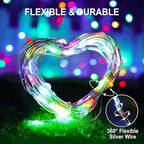 JMEXSUSS 4 Pack 100 LED Solar Christmas Lights, 33ft Solar String Lights - Image 7