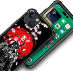 for iPhone 13 Case, Sakura Japanese Samurai Pattern Graphic Design Girl Boy - Image 3