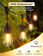XMCOSY+ 96FT Outdoor String Lights, Patio Lights Outdoor Waterproof - Image 2