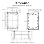 LeMotech IP67 Waterproof Junction Box ABS Plastic Project Box Dustproof - Image 6