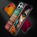 for iPhone 16 Case, Sugar Skull Day of Death Halloween Pattern Graphic Design - Image 4