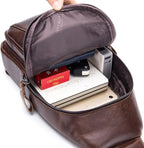 Hebetag Leather Sling Bag Crossbody Backpack - Image 7