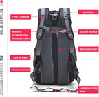 Bseash 50L Hiking Backpack, Water Resistant Lightweight Outdoor Sport Daypack - Image 6