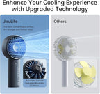 JISULIFE Handheld Portable Fan, Stronger and Longer-Lasting: 5 Speed, 5000mAh - Image 2