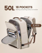 LOVEVOOK Travel Backpack for Women & Men 50L, Airline Approved Carry On - Image 3