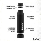 ZULU Ace Vacuum Insulated Stainless Steel Water Bottle - Image 3