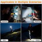 Rechargeable Flashlights High Lumens 1800, Flat EDC Flashlight Rechargeable - Image 8