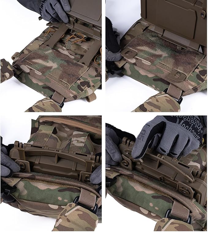 Multi-Functional Tactical Chest Phone Mount, Outdoor MOLLE Chest Navigation - Image 7