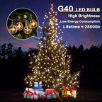 VerRon 100FT LED G40 Globe String Lights, Waterproof Shatterproof Outdoor Patio - Image 6