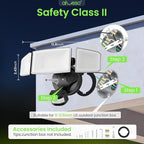 ALUSSO Motion Sensor Outdoor Lights Hardwired, Flood Lights Outdoor 120V - Image 8