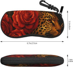 Watercolor Orca Whale Glasses Case Neoprene Portable Zipper Eyeglass Bag - Image 3