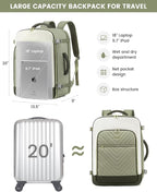LOVEVOOK Large Travel Backpack for Women, TSA Carry on Backpack for Airplanes - Image 5