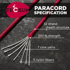 TECEUM Reflective Paracord Rope 1000 – 1000ft/200ft/100ft/50ft – 40+ Colors – - Image 2