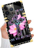 Compatible with iPhone 15 Pro Max Case, Praying Cross Hands Luxury Golden - Image 5