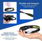 Headlamp Rechargeable, LED Head Lamp Flashlight, 230° Wide Beam Headband Light - Image 3