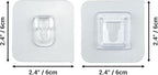 IFAMIO 30 Pack Double Sided Adhesive Wall Hooks Self-Adhesive Nail Free No - Image 3