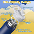 baab 18oz Kids Water Bottle, Insulated Water Bottle - Image 3