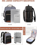 LOVEVOOK 40L Travel Backpack for Women & Men, Airline Approved Carry On Luggage - Image 4