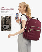LOVEVOOK Laptop Backpack Purse for Women, Work Business Travel Computer Bags - Image 5