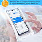 ProCase 2 Pack Floating Waterproof Phone Pouch IPX8, Universal Dry Bag Fits - Image 4