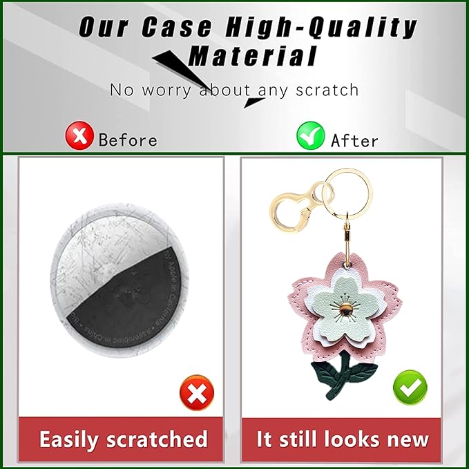 BORKUANA Leather Keychain Holder Case Compatible - Image 3