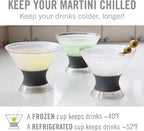 HOST Freeze Insulated Martini Cooling Cups, Plastic Freezer Gel Chiller Double - Image 3