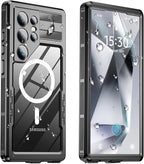 for Samsung Galaxy S24 Ultra Waterproof Case, Magnetic Heavy Duty Military by Haireca