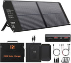 100W Portable Solar Panel USB-C PD 65W Fast Charging 24V MC4 DC QC3.0 USB-A by Mesuvida