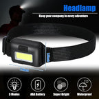 48 Pack LED Headlamp Flashlight Bright Waterproof Head Lamp Torch Cob Flood - Image 4