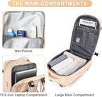 coofay Large Carry On Backpack Flight Approved Personal Item Travel Backpack - Image 4