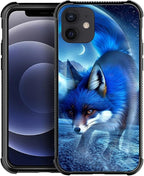 for iPhone 12/12 Pro Case, Snowy Mountain Fox Lake Pattern Graphic Design Girl by FKBRCL4U