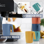Homienly Wheat Straw Coffee Mugs, Alternative to Plastic Coffee Cups, - Image 4