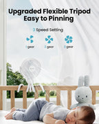 Gaiatop Mini Portable Stroller Fan, Battery Operated Small Clip on, Detachable - Image 3