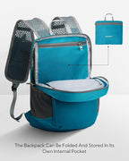 WATERFLY Packable Lightweight Small Backpack: 15L Foldable Mini Hiking Daypack - Image 4