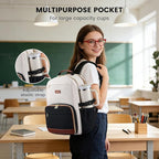 LOVEVOOK Lunch Backpack with Lunch Compartment, 17 Inch Laptop Work Travel - Image 3