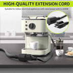 10 FT 13A 1625W 16/3 Black Extension Cord, Indoor Extension Cord - Image 2