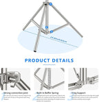 NEEWER 79"/2m Stainless Steel Light Stand, Spring Cushioned Heavy Duty - Image 6