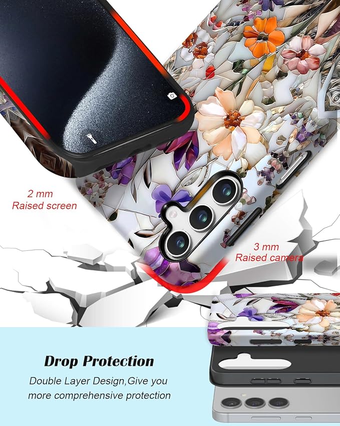 Compatible for Samsung Galaxy A37 5G Case, Dual Layer Heavy Duty 2 in 1 - Image 3