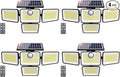 4500LM Solar Lights Outdoor, 4 Adjustable Heads Motion Sensor Lights, 3 Modes by omibeeSolarlightsoutdoor