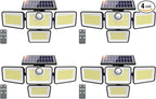 4500LM Solar Lights Outdoor, 4 Adjustable Heads Motion Sensor Lights, 3 Modes by omibeeSolarlightsoutdoor